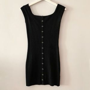 Silence + Noise Black Body-con Dress